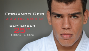 Ground Control Columbia will be hosting, Alliance Black Belt, Fernando Reis for a Brazilian Jiu Jitsu seminar on September 25th, 2016