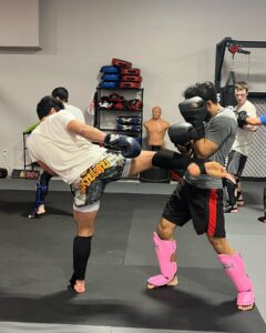 Muay Thai kicking technique demonstrated at Ground Control Columbia